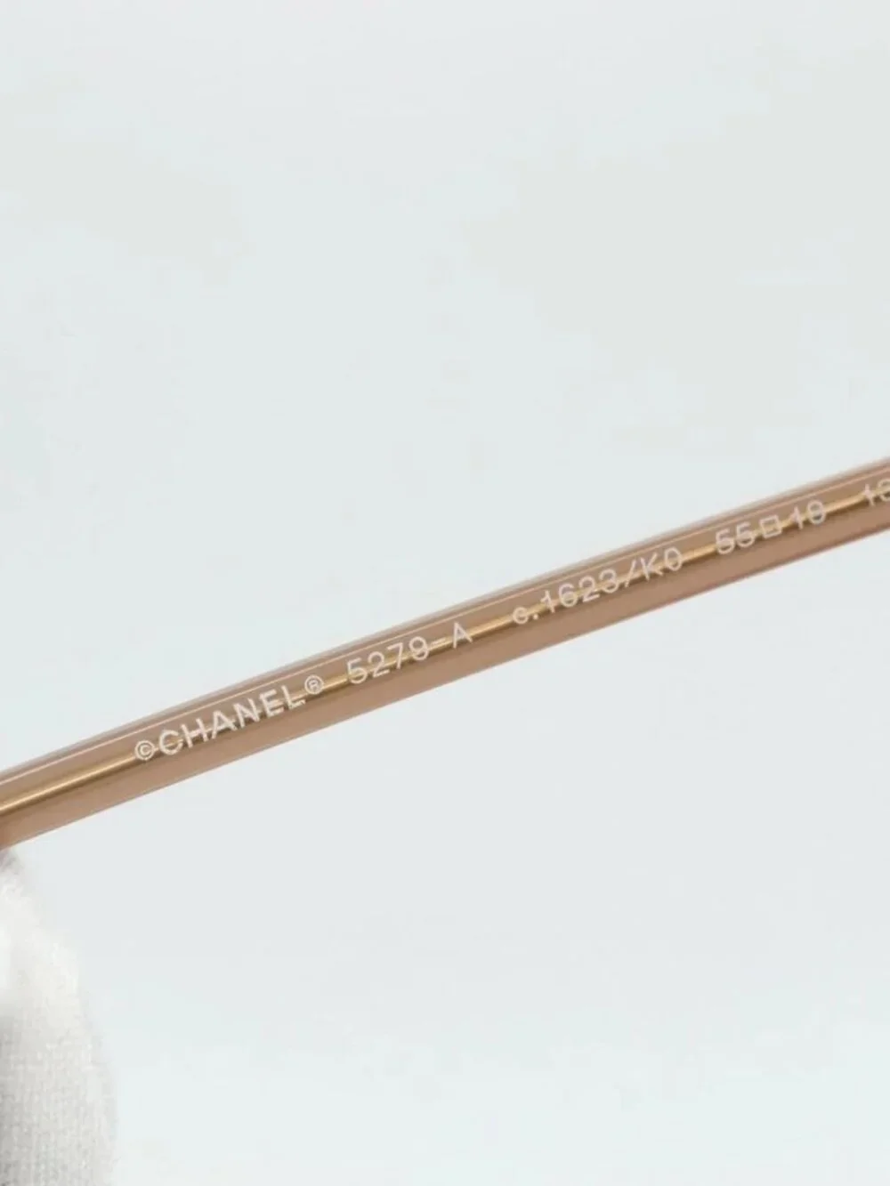 CHANEL COCO Mark Sunglasses plastic Beige CC Auth 176077A